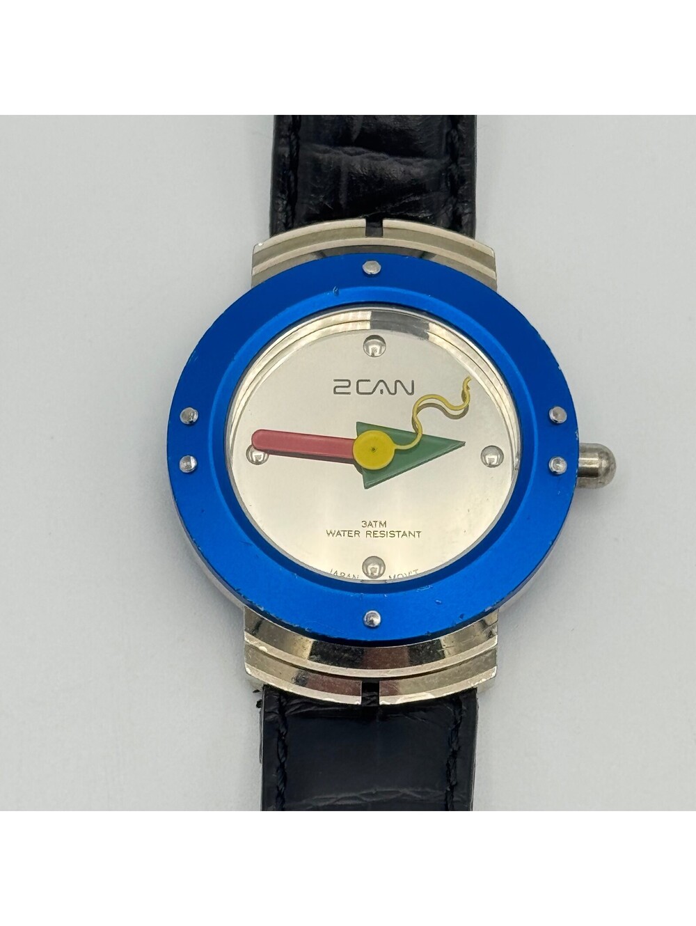 2Can Watch with Black Band and Blue Trim, working